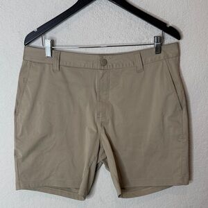 Rhône Men's Tan Shorts size 34 inseam 7 inches performance